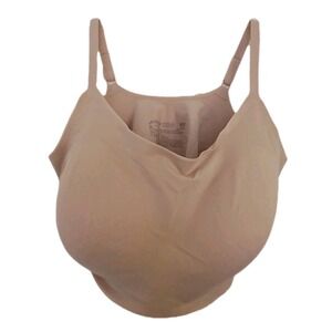 Uniqlo AIRism Padded Wireless Bra Womens XL Beige Nude Padded Adjustable Straps